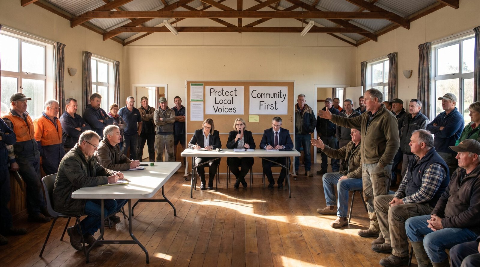 crowd and food bank