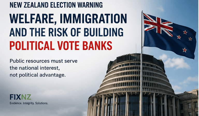 New Zealand Election Warning: Welfare, Immigration and the Risk of Building Political Vote Banks